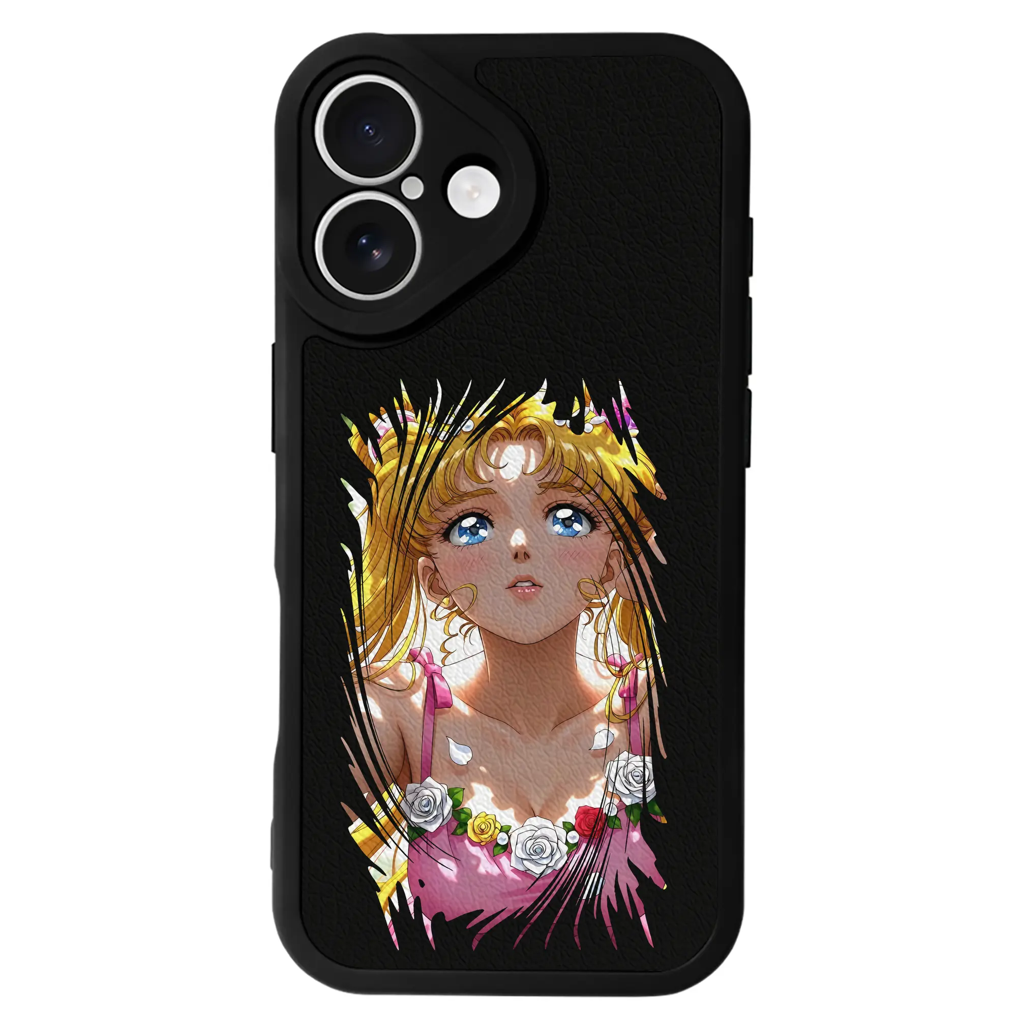 美少女戦士セーラームーン グッズ 月野 うさぎ - IPhone 16シリーズ対応 ・ シリコンスマホケース ・ レザー調 ・ 高精度フィット ・ 耐衝撃 ・ ワイヤレス充電対応 ・ 精密カット